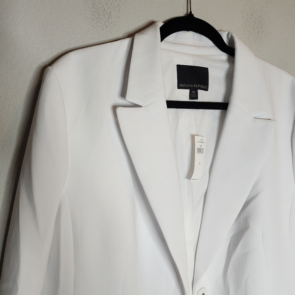 NWT Banana Republic White Single Button Blazer Womens Plus Size 18 - Picture 11 of 15